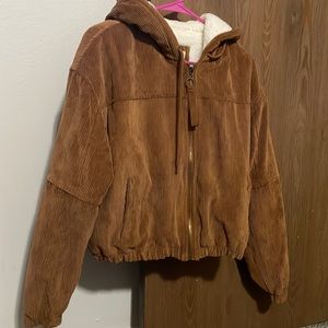 Suede crop top jacket